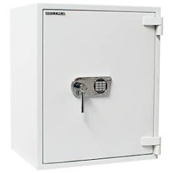 Rottner Wertschutzschrank Diamant Fire Premium PO80, Elektronikschloss, Sicherheitsklasse EN 2, feuerfest bis 30 min, 139 Liter, Stahl, lichtgrau
