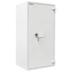 Rottner Wertschutzschrank Diamant Super Fire Premium DO130, Doppelbartschloss, Sicherheitsklasse EN 3, feuerfest bis 30 min, 220 Liter, Stahl, lichtgrau