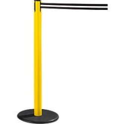RS-GUIDESYSTEMS® Gurtpfosten GLA 28, gelb, Gurt schwarz/weiss