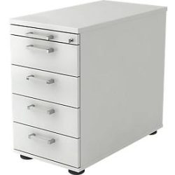 Standcontainer Office Grau Holz/Metall 42.8 cm 76 cm 80 cm - Material: Holzwerkstoff - Standcontainer