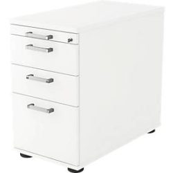 Standcontainer Office Weiss Holz/Metall 42.8 cm 76 cm 80 cm - Material: Holzwerkstoff - Standcontainer