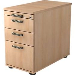 Standcontainer Office Braun Holz/Kunststoff 42.8 cm 76 cm 80 cm - Farbe: eiche - Material: Holzwerkstoff - Standcontainer