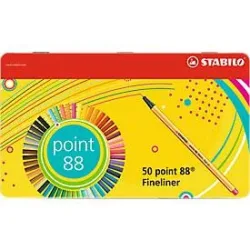 STABILO Fineliner Point 88 8850-6 Metalletui 50 St&uuml;ck
