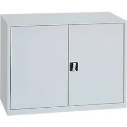 Stahlschrank, höhenverstellbarer Fachboden, abschliessbar, H 750 mm, lichtgrau/lichtgrau