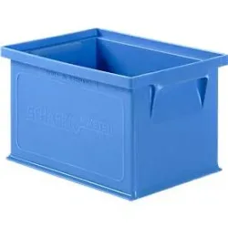 Stapelkasten Serie 14/6-4, aus Polypropylen, mit Griffmulde, Inhalt 2,5 L, blau