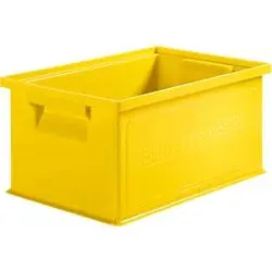 Stapelkasten Serie 14/6-4, aus Polypropylen, mit Griffmulde, Inhalt 2,5 L, gelb