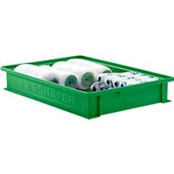 Stapelkasten SSI Schäfer 14/6-2F - Polypropylen - bis 20 kg - mit Griffmulde - L 465 x B 314 x H 72mm - 8L - grün
