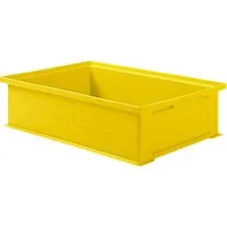 Stapelkasten SSI Schäfer 14/6-2H, Volumen 12 l, bis 20 kg, mit Griffmulde, L 465 x B 314 x H 120 mm, Polypropylen, gelb