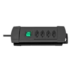 Brennenstuhl 5112014 Steckdosenleiste mit Schalter 4fach Schwarz CH-Stecker 1 St.