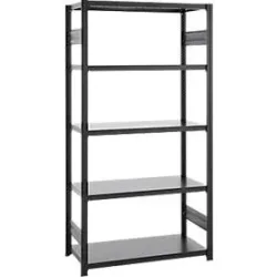 Steckregal ORDO Business, Grundregal, modular, 5 Fachböden, Fachlast 130 kg, Feldlast 1000 kg, B 810 x T 635 x H 2500 mm, Stahl, schwarz