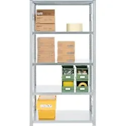 Steckregal ORDO Industry, Grundregal, modular, 5 Fachböden, Fachlast 130 kg, Feldlast 1000 kg, B 810 x T 535 x H 2500 mm, Stahl verzinkt