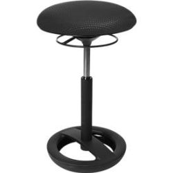 Stehhilfe Sitness HIGH BOB, ergonomisches Sitzen, Sitzhöhe 490 bis 700 mm, schwarz, Gestell schwarz pulverbeschichtet