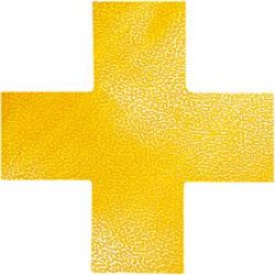 DURABLE Bodenmarkierungsaufkleber Kreuz, LxB 150 x 150 mm, Stärke 0,7 mm, 5 Packungen à 10 Aufkleber/VE