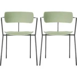 Stuhl BISTRO, stapelbar bis zu 4 Stück, B 535 x T 545 x H 760 mm, Stahlrohr & Polypropylen, grün, 2 Stück