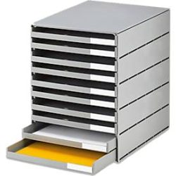 STYRO Systembox styroval pro &ouml;ko 14-8002.85 grau/grau 10 Schubladen