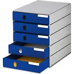 STYRO Systembox styroval pro 14-8000.38 grau/blau 5 Schubladen