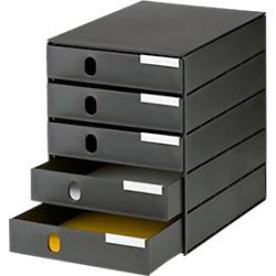 STYRO Schubladen-Element styroval 148000.9 schwarz 5 Schubladen