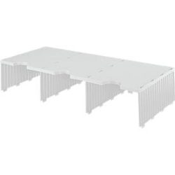 styro® Sortierstation styrodoc Jumbo, DIN C4, 1 Etage/3-reihig/3 Fächer, grau