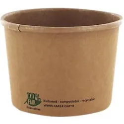 PAPSTAR Suppenschalen pure 87265 Frischfaser-Karton, BIO-beschichtet 25 Stück
