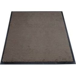 Schmutzfangmatte miltex Eazycare Style, eckig, antistatisch, UV-beständig, waschbar, High-Twist-Nylon & Niltrilgummi, 750 x 850 mm, graubraun