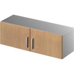 Schäfer Shop Genius Aufsatzschrank TETRIS SOLID, Stahlkorpus, 1 OH, B 1200  mm, Buche-Dekor/weissalu