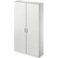 Schäfer Shop Genius Akten-/Garderobenschrank TETRIS SOLID, B 1200 mm, 5 OH, abschliessbar, lichtgrau/weissalu