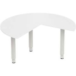 Schäfer Shop Genius Ansatztisch ERGOSTYLE S, 3/4 Kreis, Ansatz rechts oder links, weiss/weiss