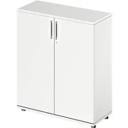 Schäfer Shop Genius Flügeltürenschrank TETRIS WOOD, 3 OH, Höhe inkl. Gleiter, B 1000 mm, weiss