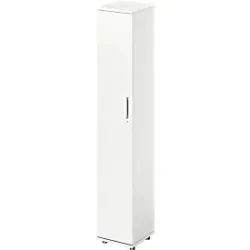Schäfer Shop Genius Flügeltürenschrank TETRIS WOOD, 6 OH, B 400 x T 421 x H 2270 mm, Höhe inkl. Gleiter, Tür links, weiss