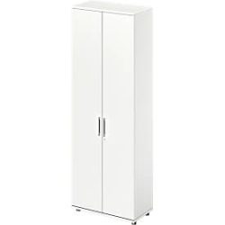 Schäfer Shop Genius Flügeltürenschrank TETRIS WOOD, 6 OH, Höhe inkl. Gleiter, B 800 mm, weiss
