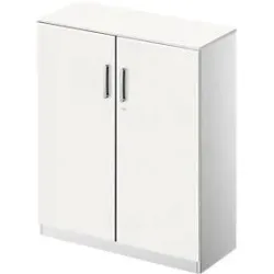 Schäfer Shop Genius Flügeltürenschrank TETRIS SOLID, 3 OH, B 800 mm, abschliessbar, mit Abdeckplatte, weiss/weissalu