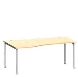 Schäfer Shop Genius Freiformschreibtisch MODENA FLEX, Ansatz links B 1800 mm, Ahorn