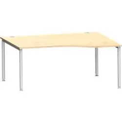 Schäfer Shop Genius Freiformschreibtisch MODENA FLEX, Ansatz rechts B 1800 mm, Ahorn