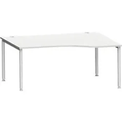 Schäfer Shop Genius Freiformschreibtisch MODENA FLEX, Ansatz rechts B 1800 mm, lichtgrau