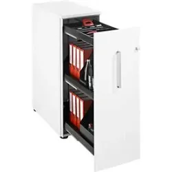 Schäfer Shop Genius Hochcontainer, B 435 x T 800 x H 1296 mm, weiss/weiss