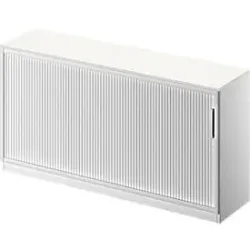 Schäfer Shop Genius Querrollladenschrank TETRIS SOLID, 2 OH, B 1600 mm, inkl. 19 mm Abdeckplatte, weiss/weissalu