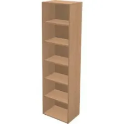 Schäfer Shop Genius Regal TETRIS WALL, 6 Ordnerhöhen, B 600 x T 420 x H 2250 mm, Buche-Dekor