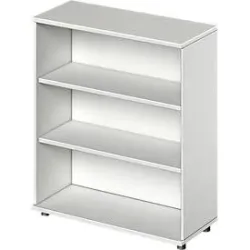 Schäfer Shop Genius Regal TETRIS WOOD, 3 OH, Höhe inkl. Gleiter, B 1000 mm, lichtgrau