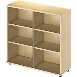 Schäfer Shop Genius Regal TETRIS WOOD, 3 OH, Höhe inkl. Gleiter, B 1200 mm, Ahorn-Dekor