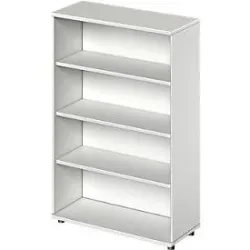 Schäfer Shop Genius Regal TETRIS WOOD, 4 OH, Höhe inkl. Gleiter, B 1000 mm, lichtgrau