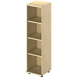 Schäfer Shop Genius Regal TETRIS WOOD, 4 OH, Höhe inkl. Gleiter, B 400 mm, Ahorn-Dekor