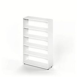 Schäfer Shop Genius Regal TETRIS WOOD, 5 OH, Höhe inkl. Gleiter, B 1000 mm, weiss