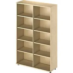 Schäfer Shop Genius Regal TETRIS WOOD, 5 OH, Höhe inkl. Gleiter, B 1200 mm, Ahorn-Dekor