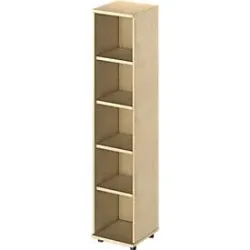 Schäfer Shop Genius Regal TETRIS WOOD, 5 OH, Höhe inkl. Gleiter, B 400 mm, Ahorn-Dekor