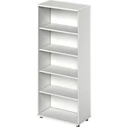 Schäfer Shop Genius Regal TETRIS WOOD, 5 OH, Höhe inkl. Gleiter, B 800 mm, lichtgrau