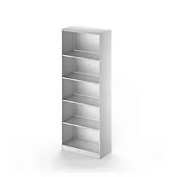 Schäfer Shop Genius Regal TETRIS SOLID, Stahlkorpus, 5 OH, B 800 x T 413 x H 2143 mm, weissalu