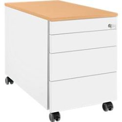 Schäfer Shop Genius Rollcontainer 1233, weiss/Buche-Dekor