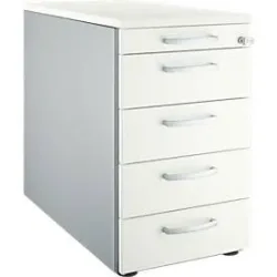 Schäfer Shop Genius Standcontainer 13333, mit Griff rund, B 435 x H 717 mm, weiss/weissalu