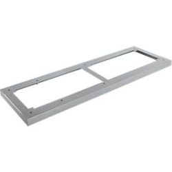 Schäfer Shop Genius Stahlsockel TETRIS WOOD, für Regale/Schränke B 1200 mm, weissaluminium