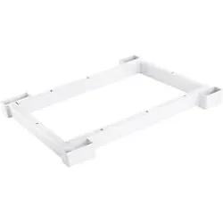 Schäfer Shop Genius Stahlsockel TETRIS WOOD, Zurückgesetzt, für Regale/Schränke B 400 mm, weiss